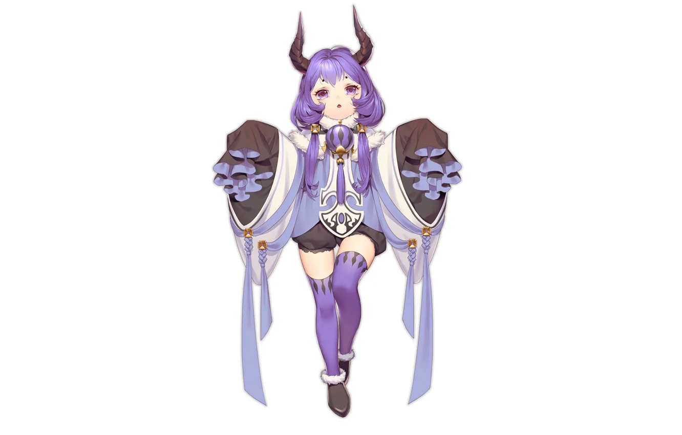 Photo wallpaper the demon, girl, horns