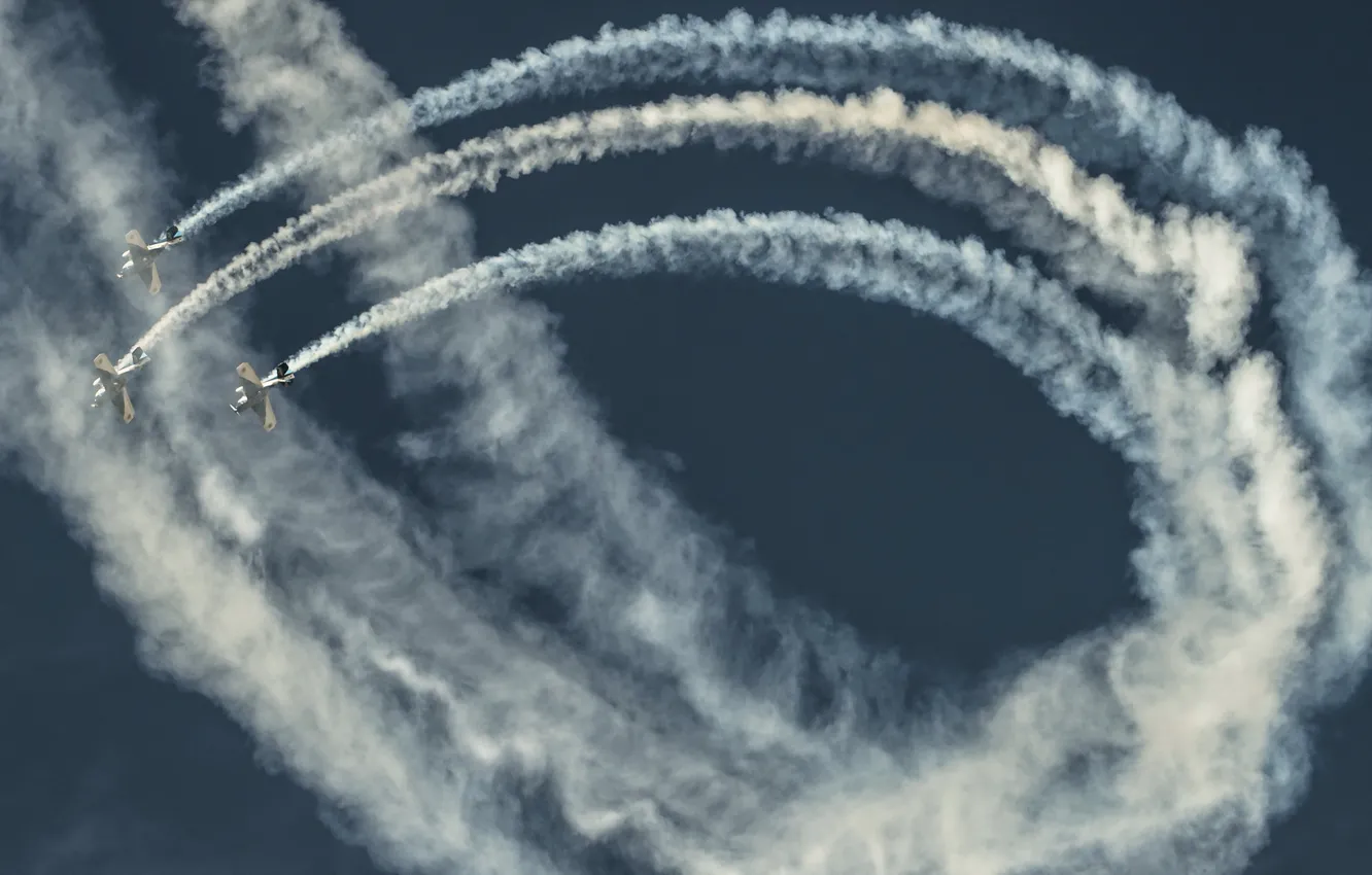 Photo wallpaper the sky, show, the plane