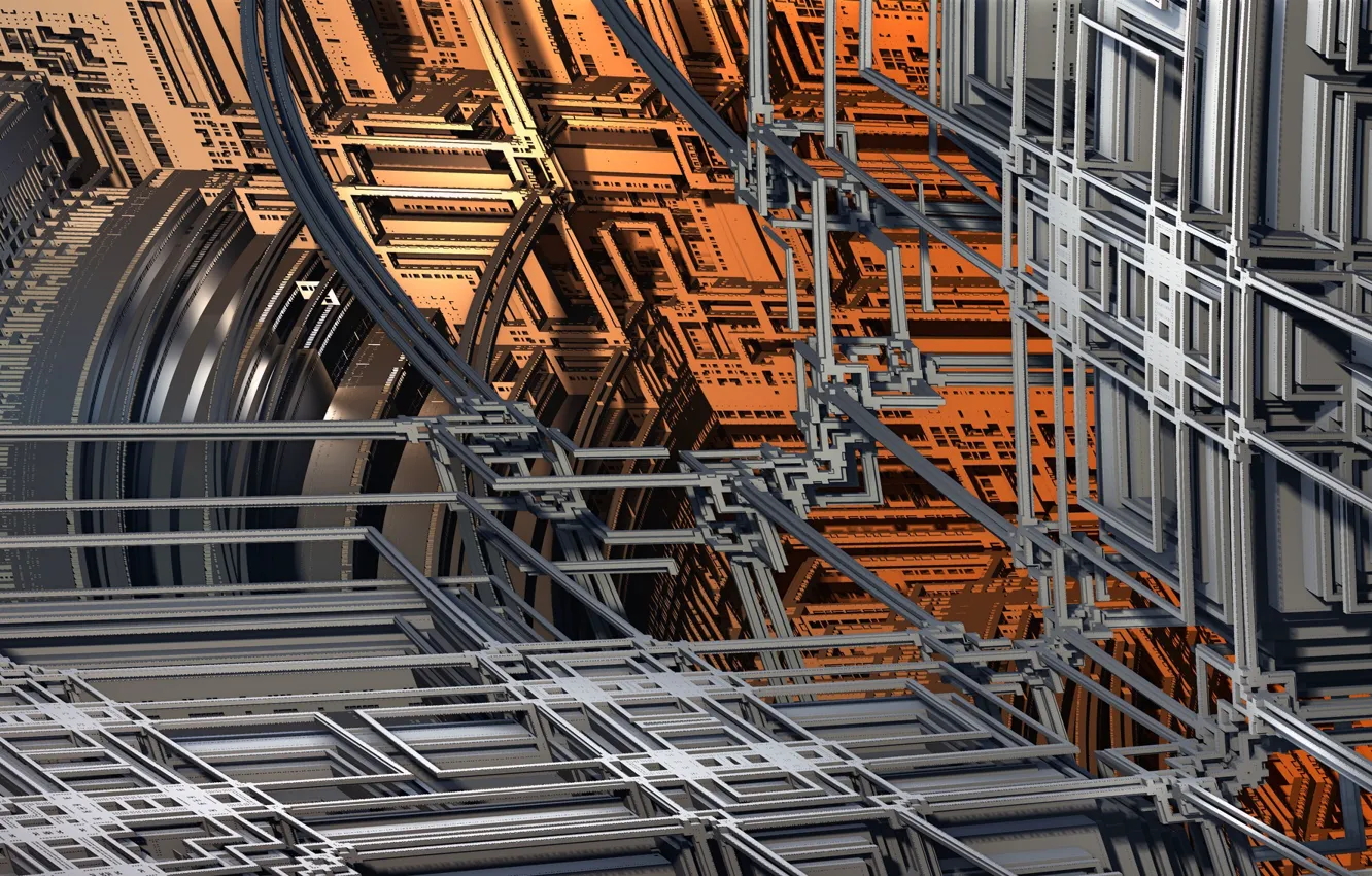 Photo wallpaper pattern, iron, beam