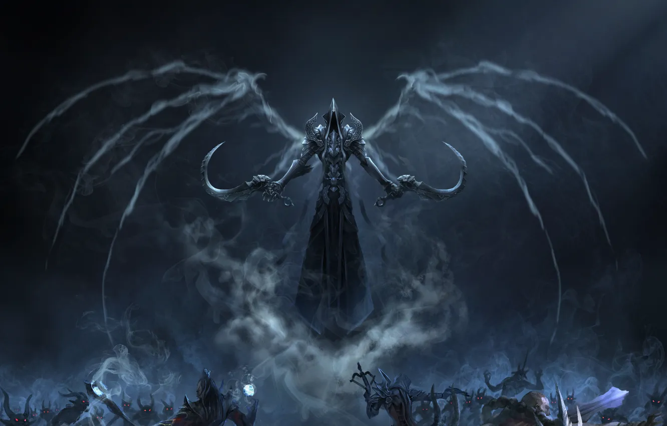 Photo wallpaper Blizzard, Art, Diablo 3, Background, Blizzard Entertainment, Minions, Fan Art, Reaper