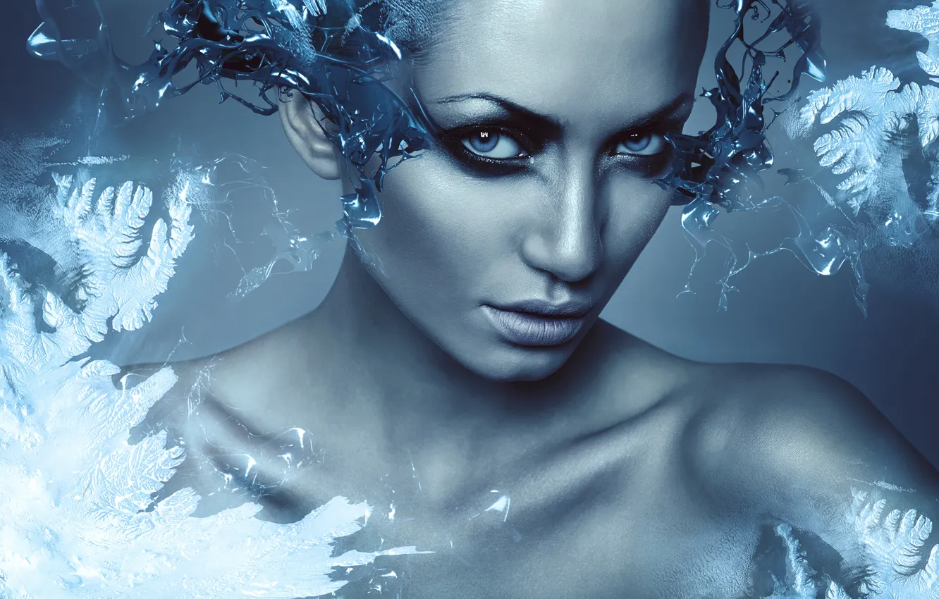 Photo wallpaper model, look, effect of liquids, Indeed