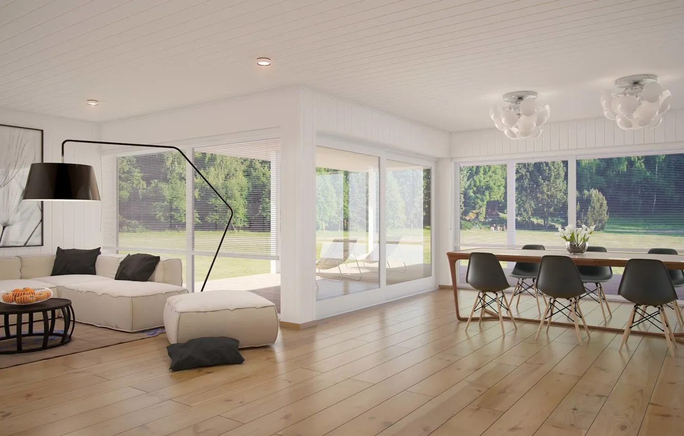 Photo wallpaper design, style, Villa, home, interior, living space