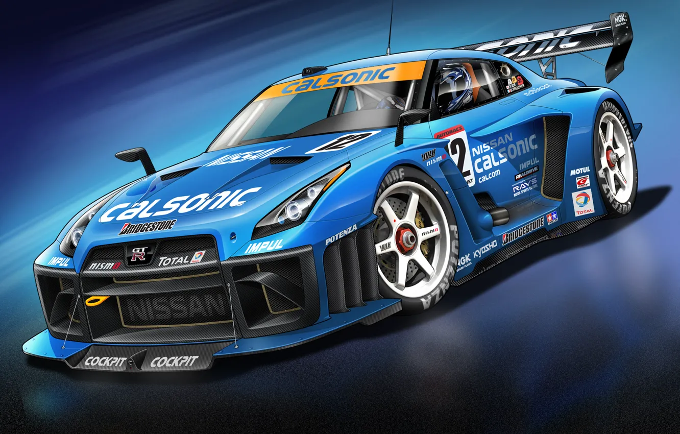 Photo wallpaper art, Nissan, GT-R, Nissan, race car, kit