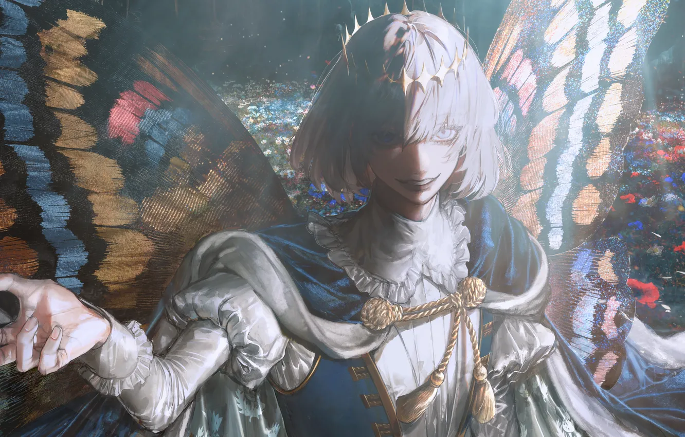 Photo wallpaper glade, wings, fantasy, guy, Oberon, Fate / Fate of the Grand Order