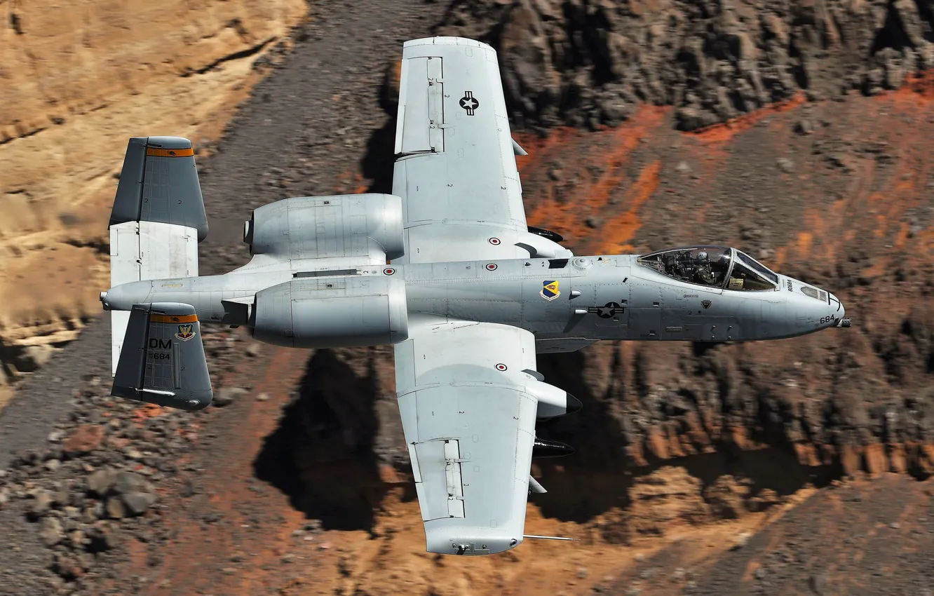 Photo wallpaper Thunderbolt II, single, A-10C, twin-engine attack aircraft, warthog