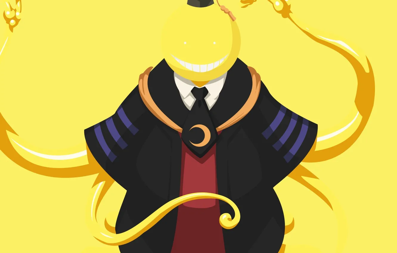 Photo wallpaper moon, game, hat, yellow, alien, smile, anime, school