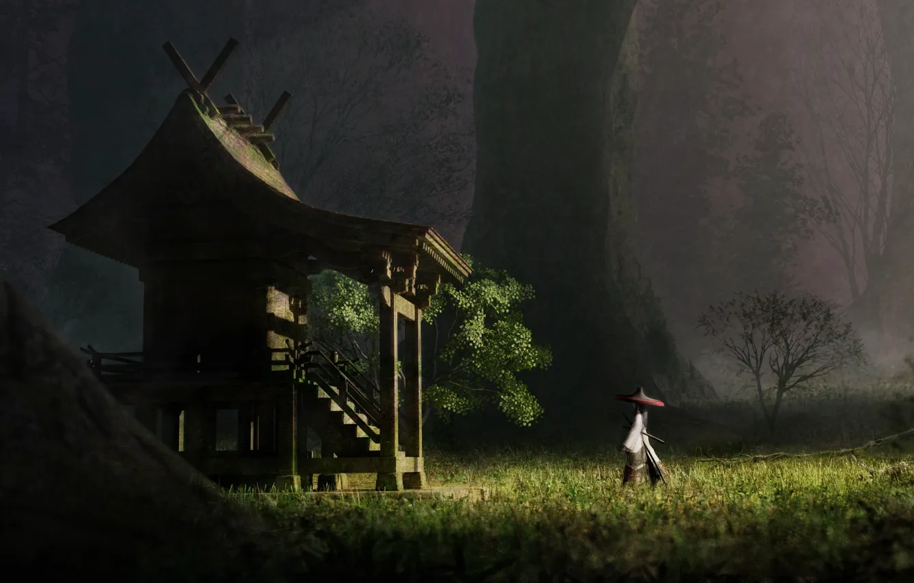 Photo wallpaper girl, home, hat