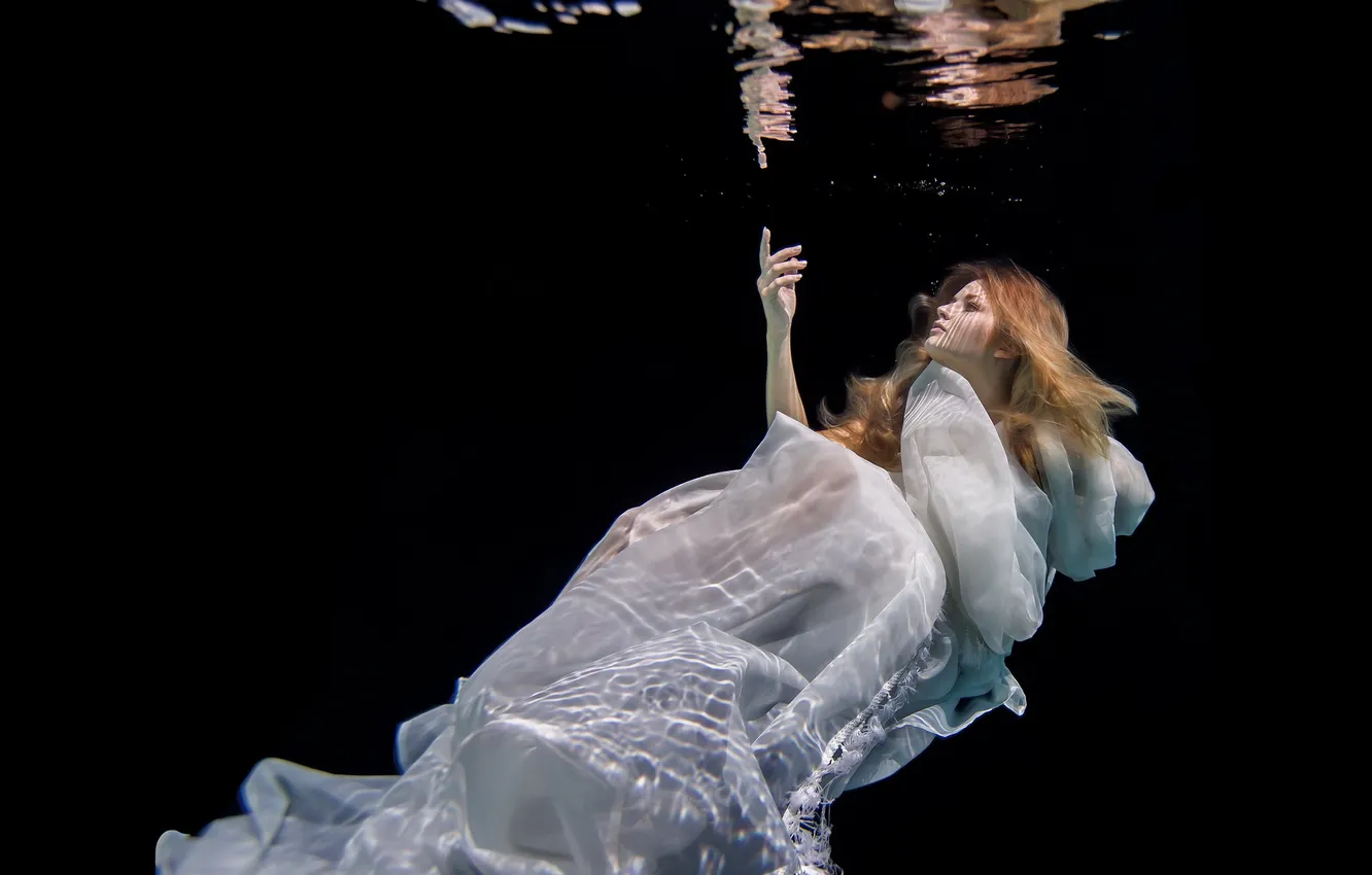 Photo wallpaper water, girl, underwater