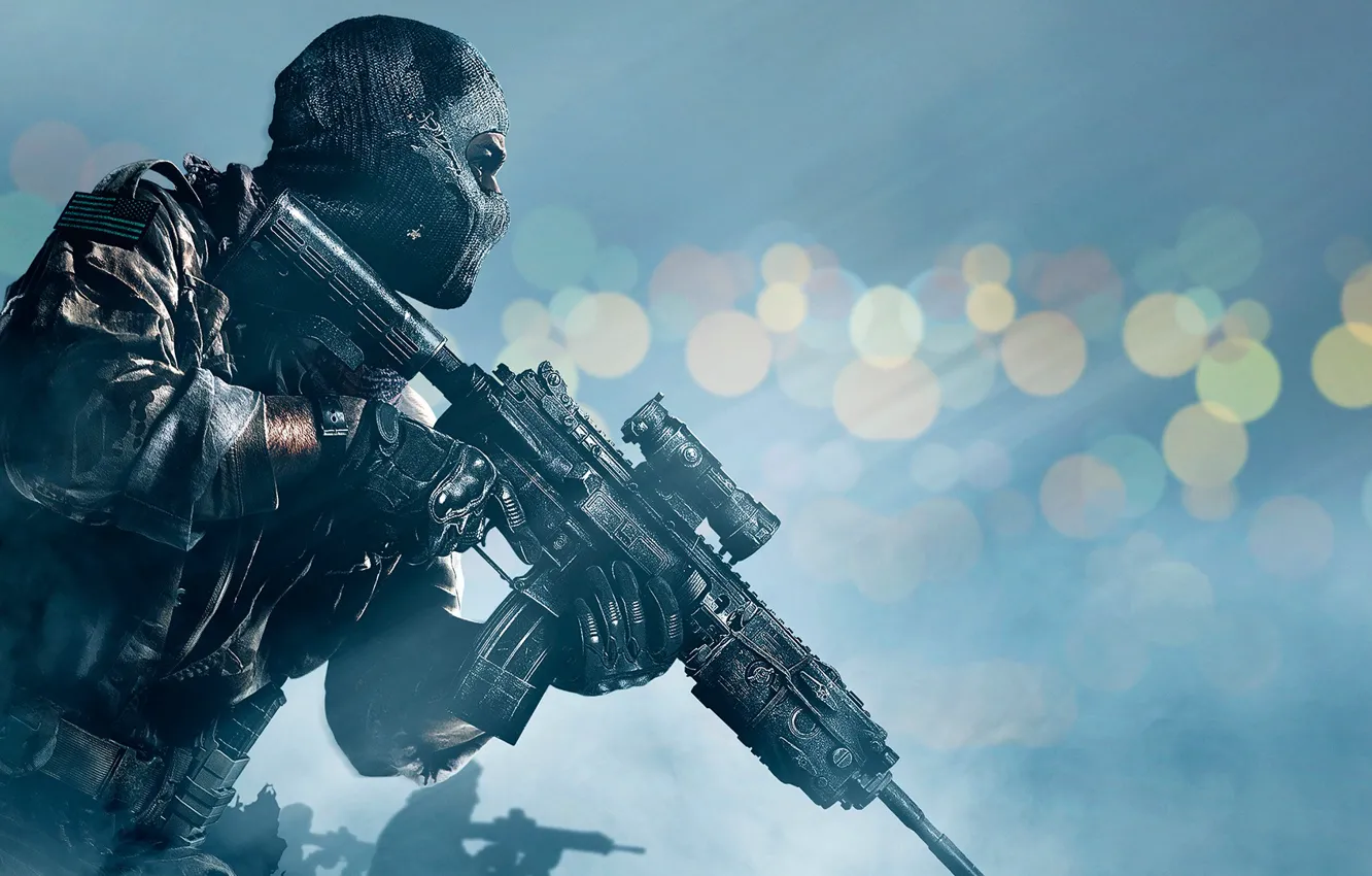 Photo wallpaper Soldiers, Weapons, Mask, Military, Activision, Infinity Ward, Call of Duty: Ghosts, Call of duty: Ghosts