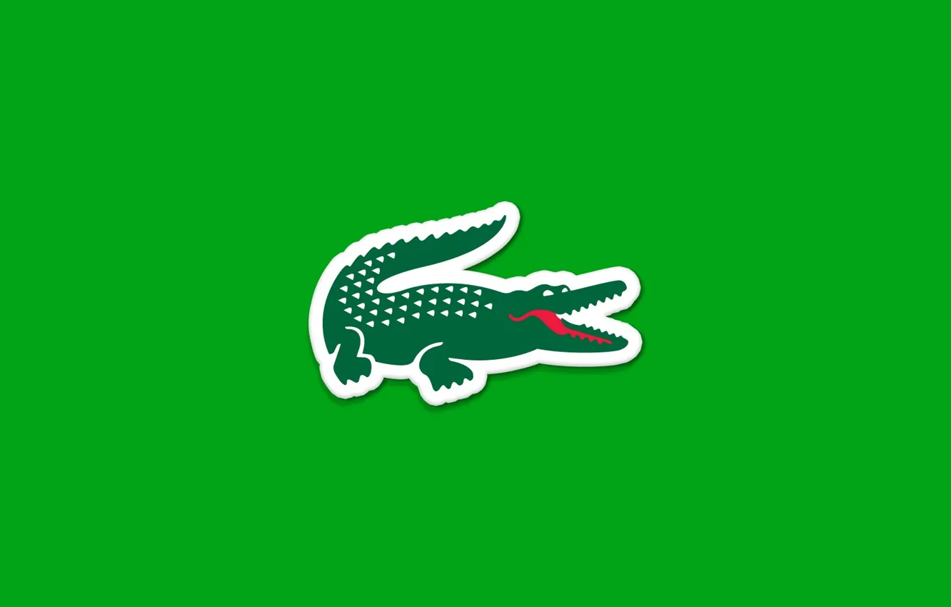 Photo wallpaper green, wallpaper, red, white, Lacoste, style, Minimalism