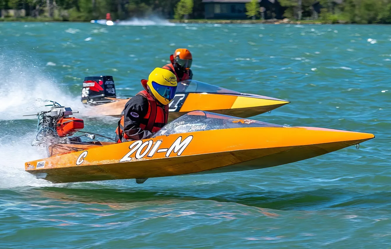 Photo wallpaper race, boat, speed