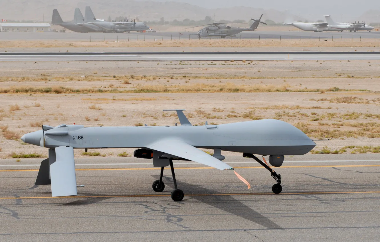 Photo wallpaper Bagram, predator, Afghanistan, UAV, MQ-1 Predator, the airfield