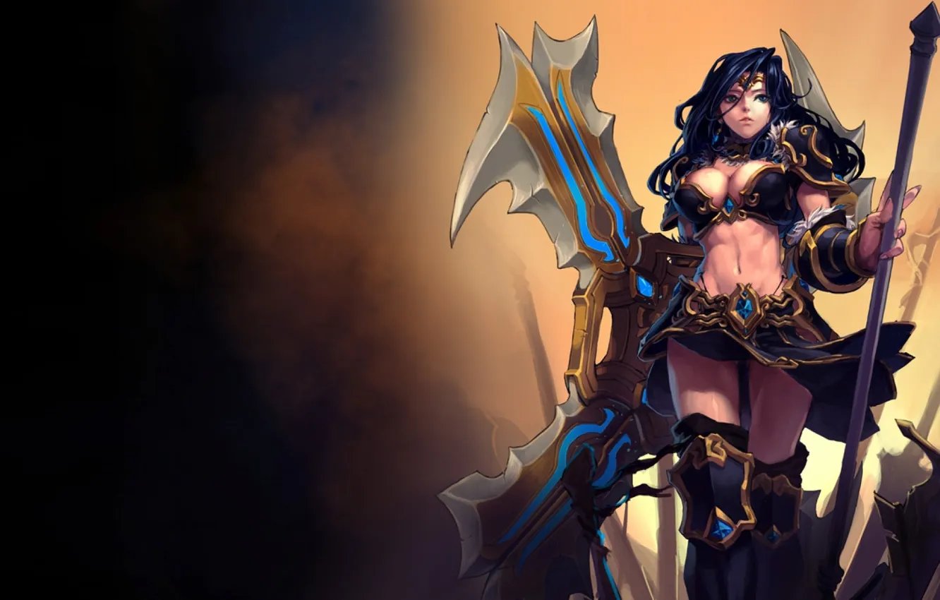 Photo wallpaper girl, League of Legends, LoL, Sivir