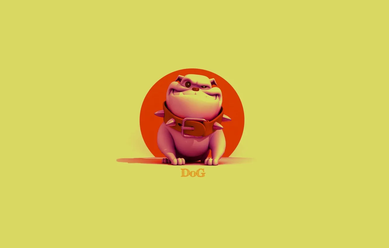 Photo wallpaper dog, minimalism, art, dog