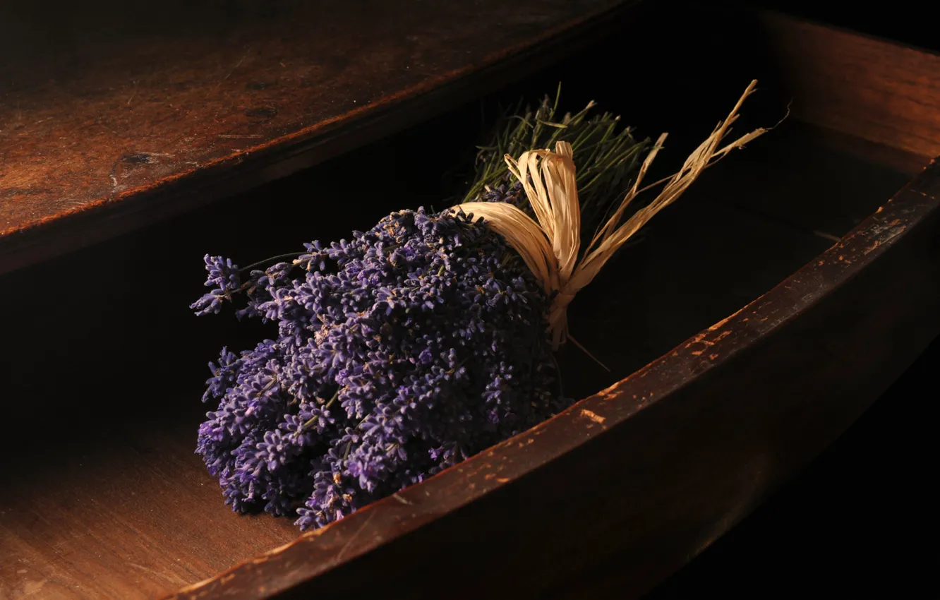 Photo wallpaper bouquet, bow, Lavender