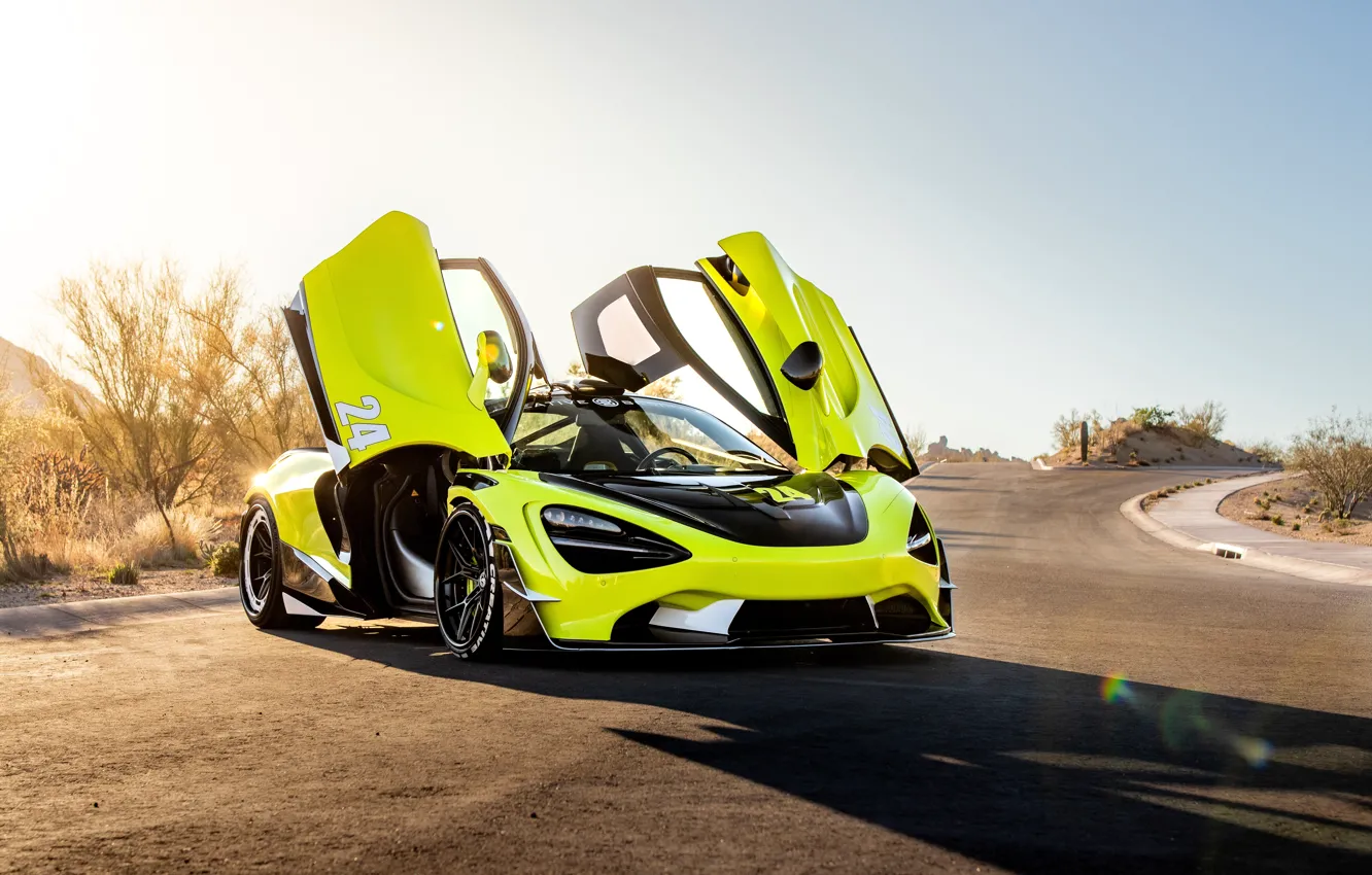 Photo wallpaper McLaren, 720s, Light green