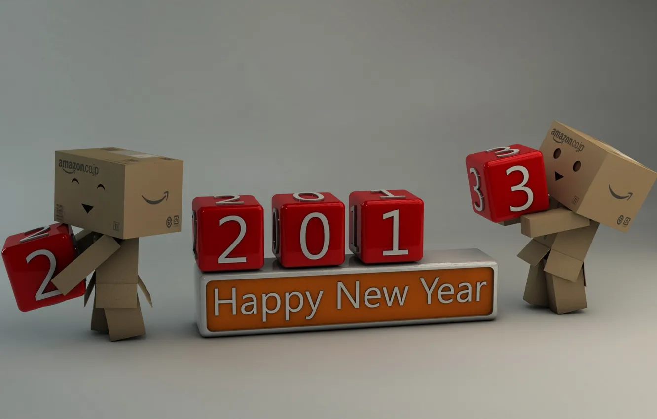 Photo wallpaper cubes, 2012, 2013, the new year
