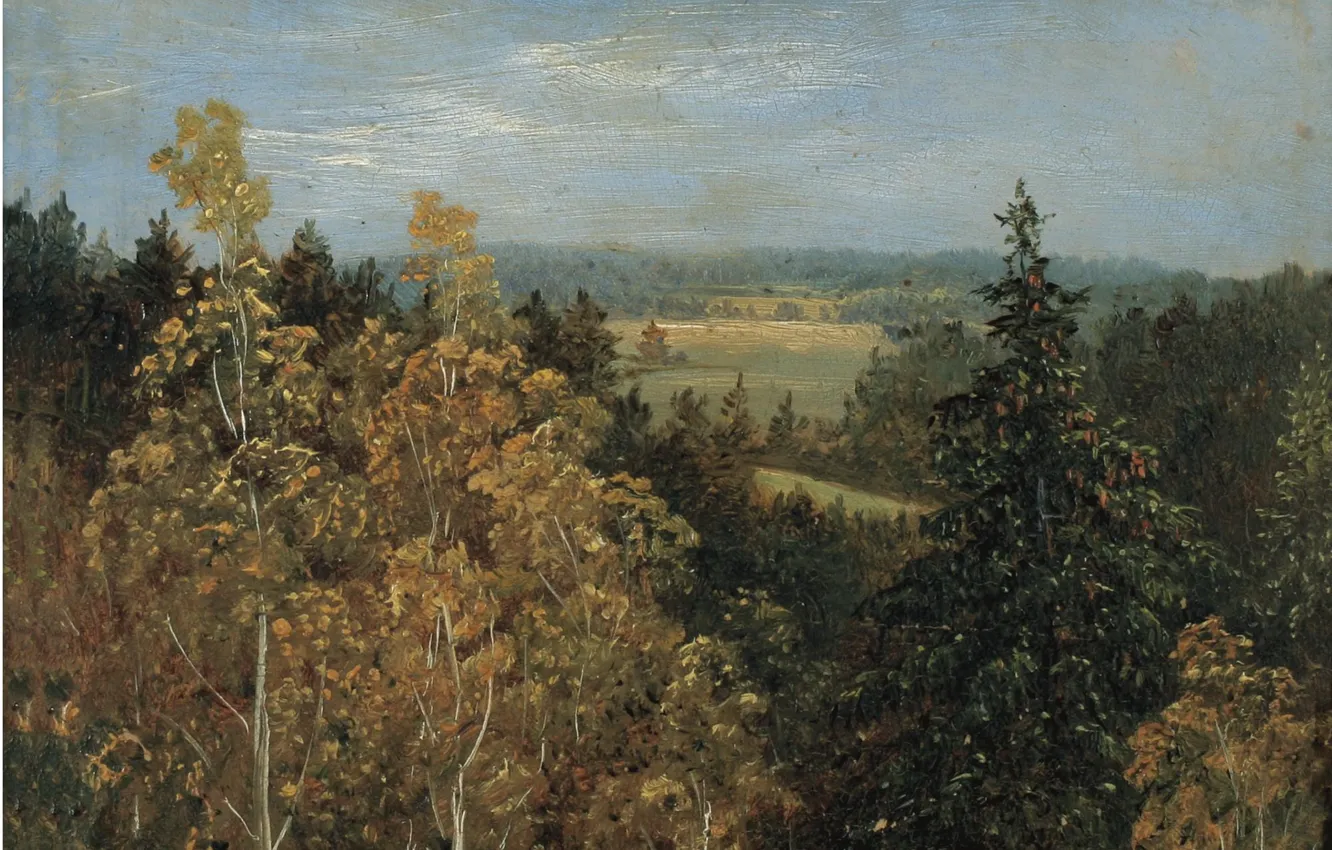 Photo wallpaper German school of painting, 1830, Carl Gustav Carus, Forest landscape