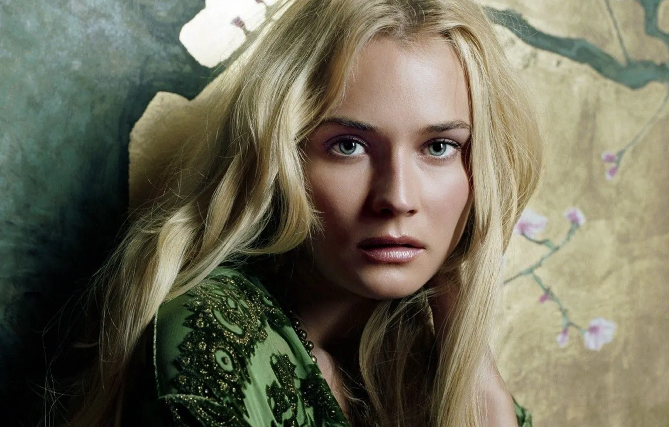 Photo wallpaper look, face, hair, actress, blonde, Diane Kruger, photoshoot, model