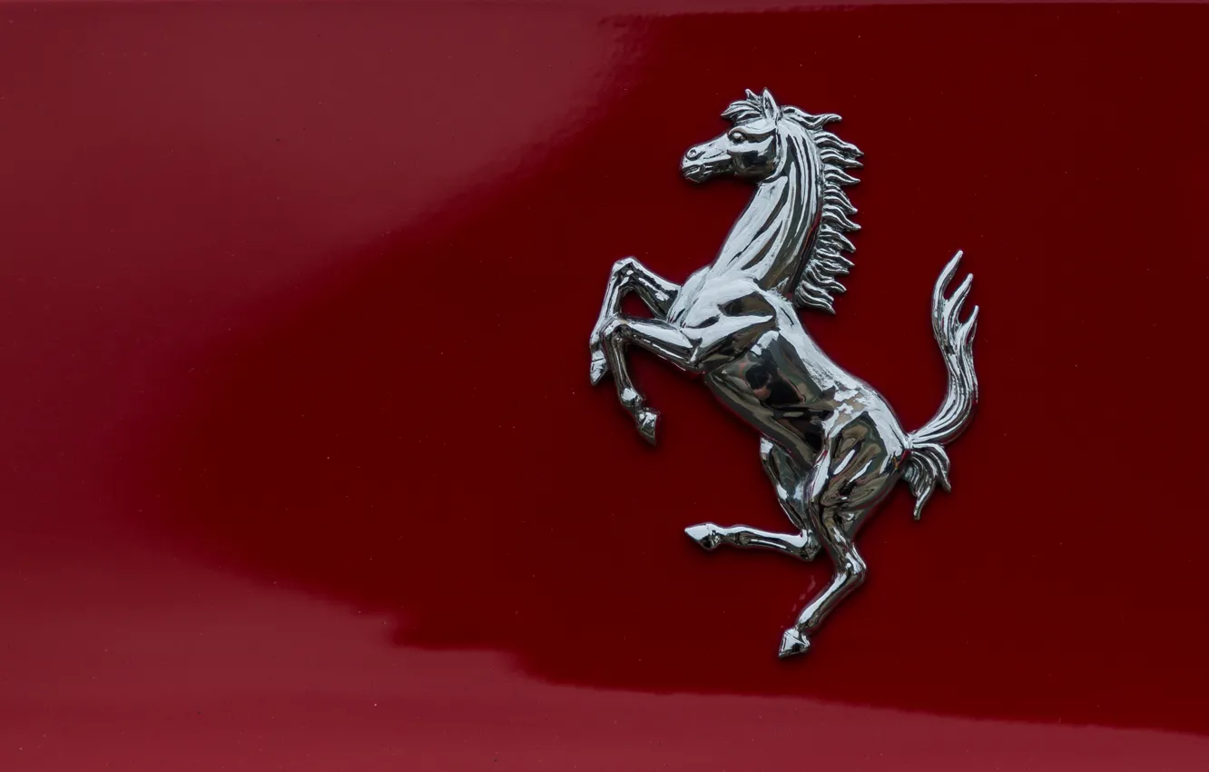 Photo wallpaper horse, icon, Ferrari, emblem, brand