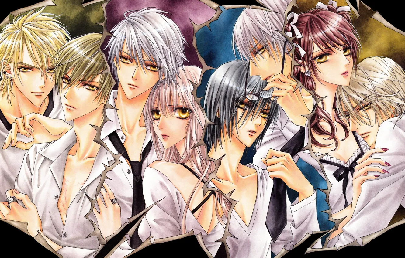 Photo wallpaper face, portrait, tie, shirt, art, Luka Crosszeria, Yuki Giou, hotaru odagiri