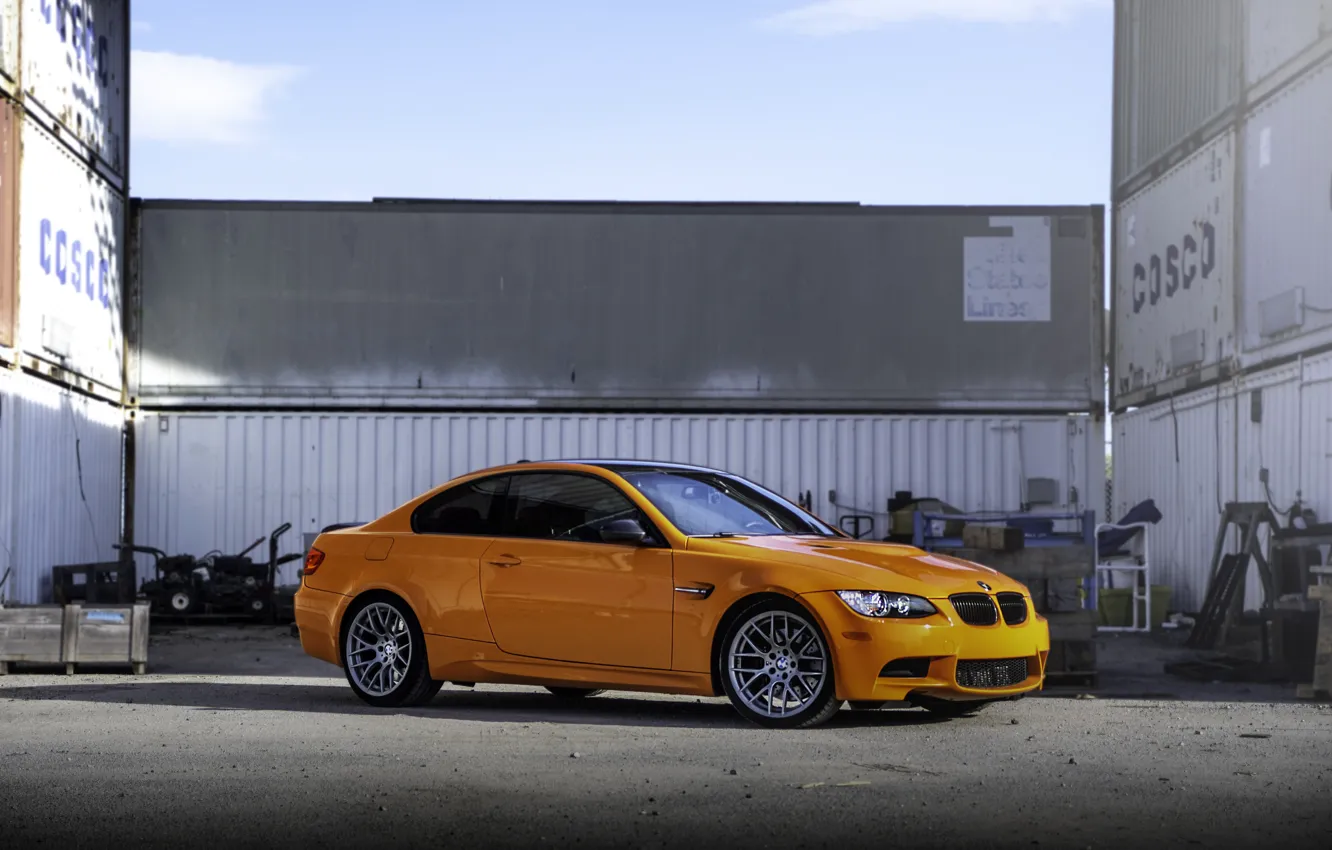 Photo wallpaper Orange, E92, Wheels, M3