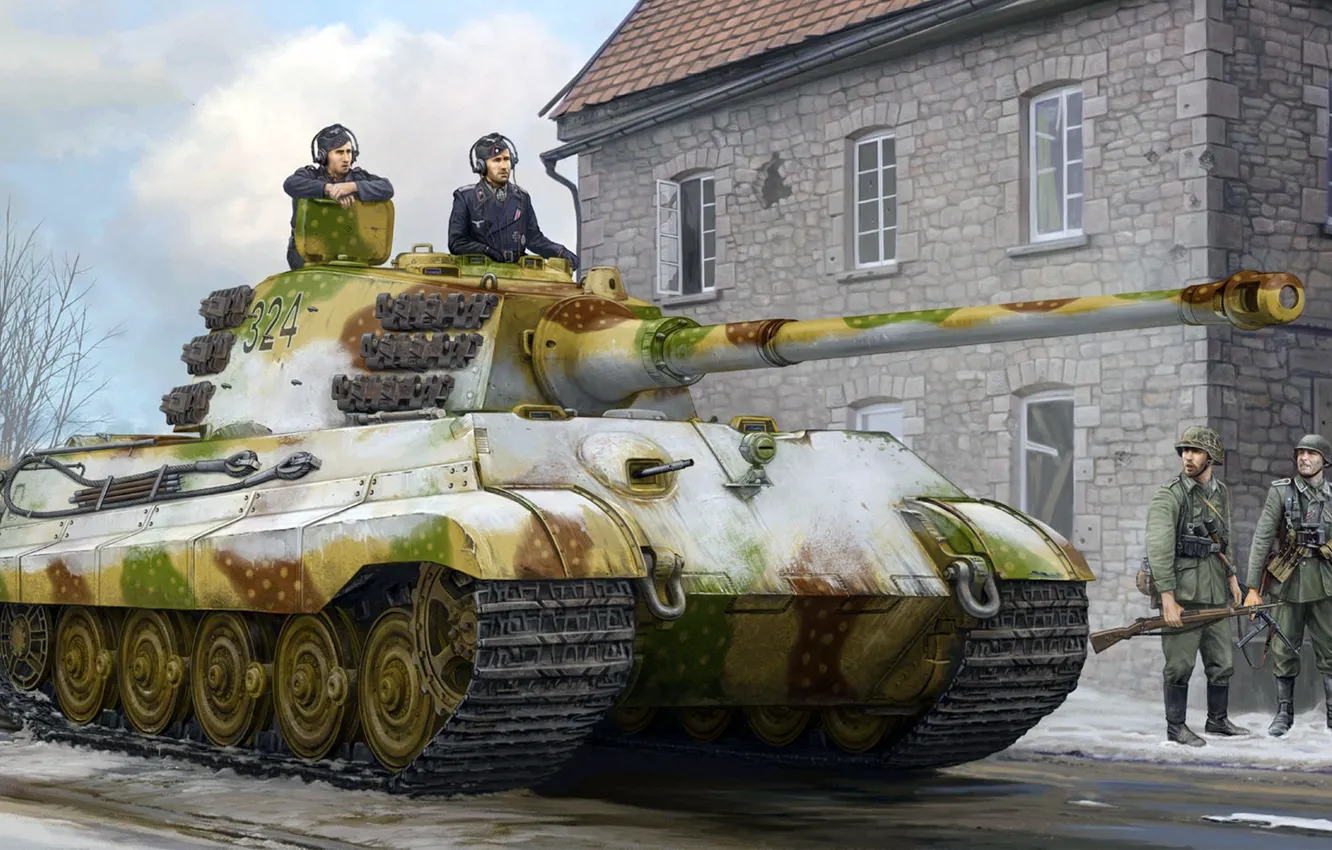Photo wallpaper the Wehrmacht, Tiger II, King tiger, Royal tiger, Panzerkampfwagen VI Ausf. B, Tiger II, King …