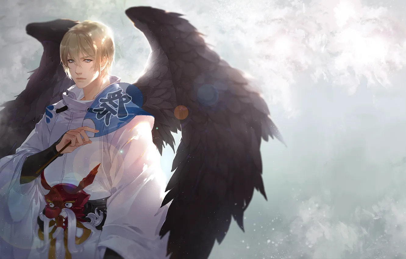 Photo wallpaper angel, guy, Onmyouji, Onmedia