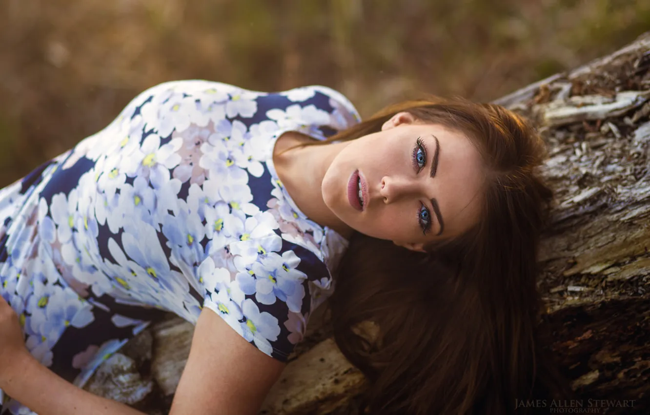 Photo wallpaper look, pose, model, portrait, makeup, dress, hairstyle, lies