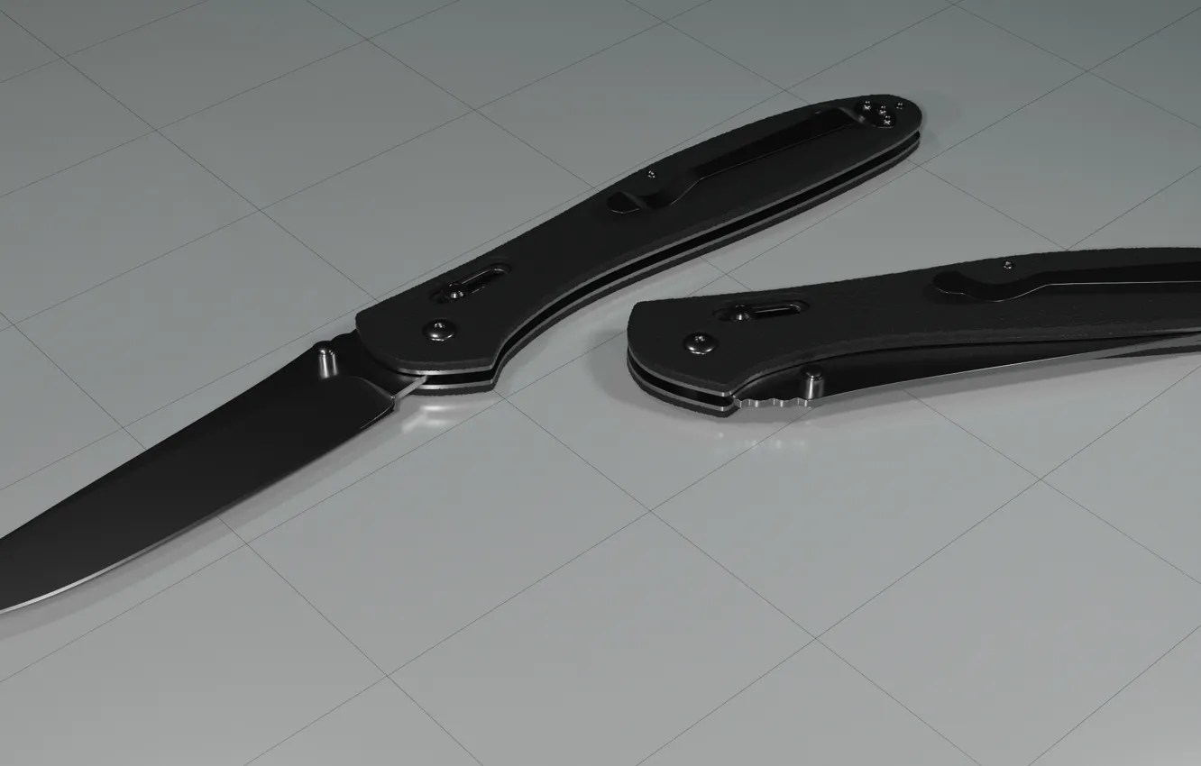 Photo wallpaper steel, black, model, knife, plastic, Hansa, discharge, ganzo