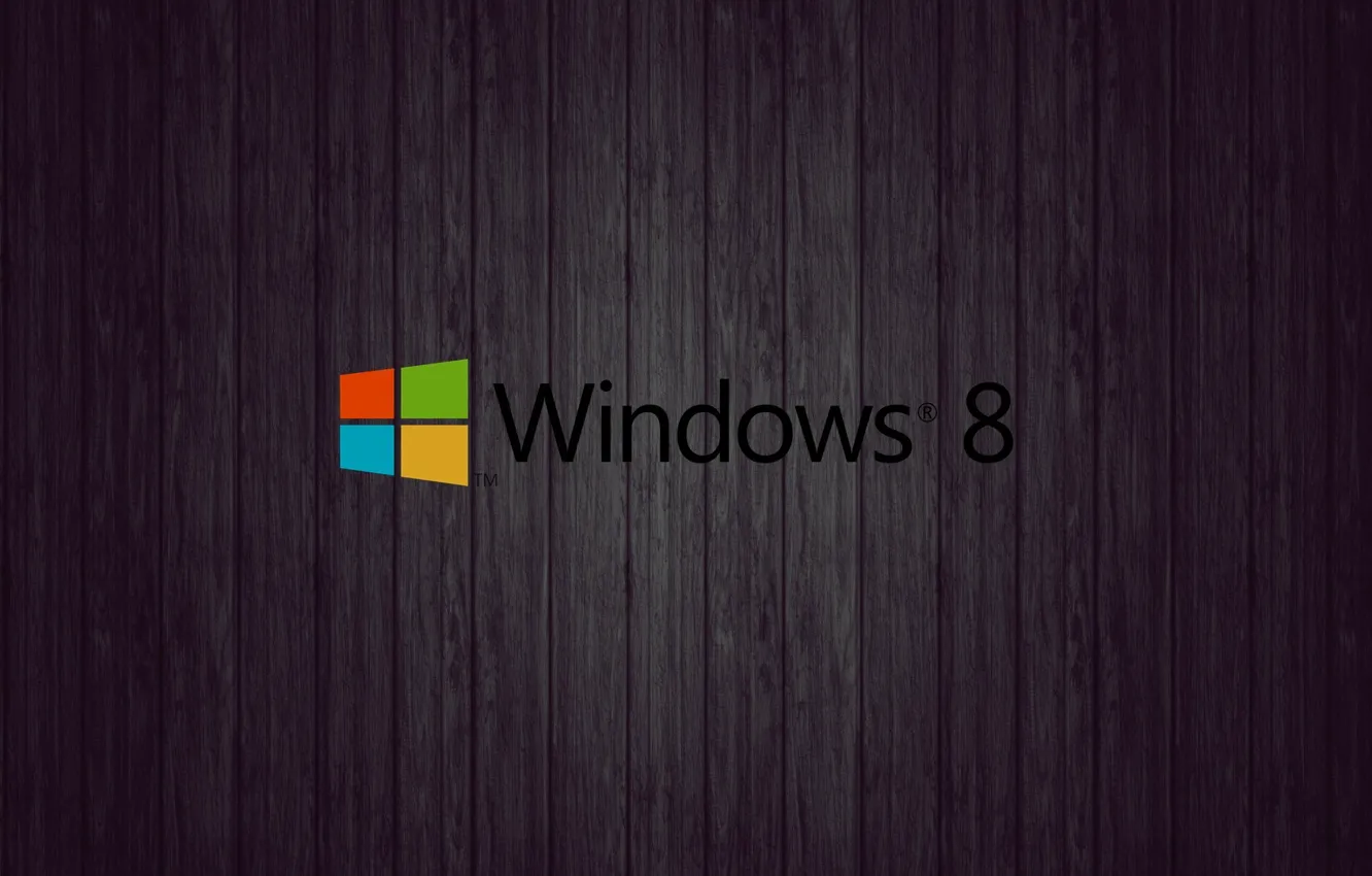 Photo wallpaper Desktop, black, wood, windows 8