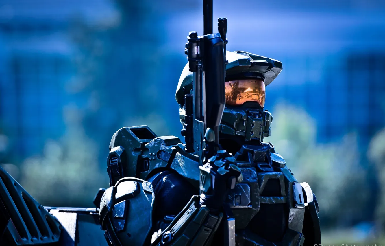 Photo wallpaper weapons, fiction, warrior, Halo, Halo, Video Game