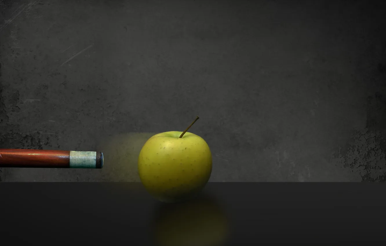 Photo wallpaper movement, apples, cue