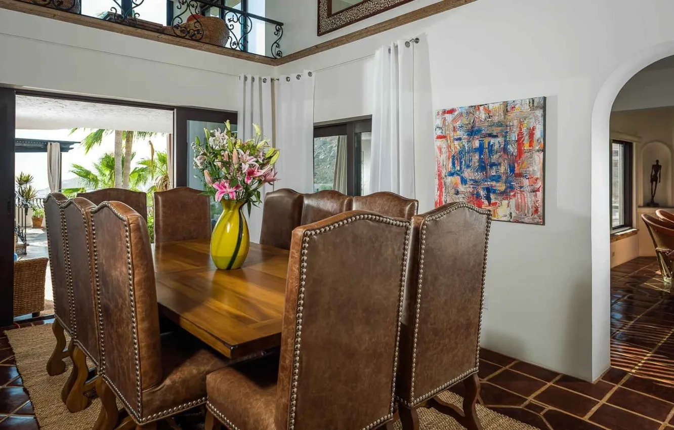 Photo wallpaper style, Villa Agave, interior, Casa Connie, design, dining room, Villa Agave