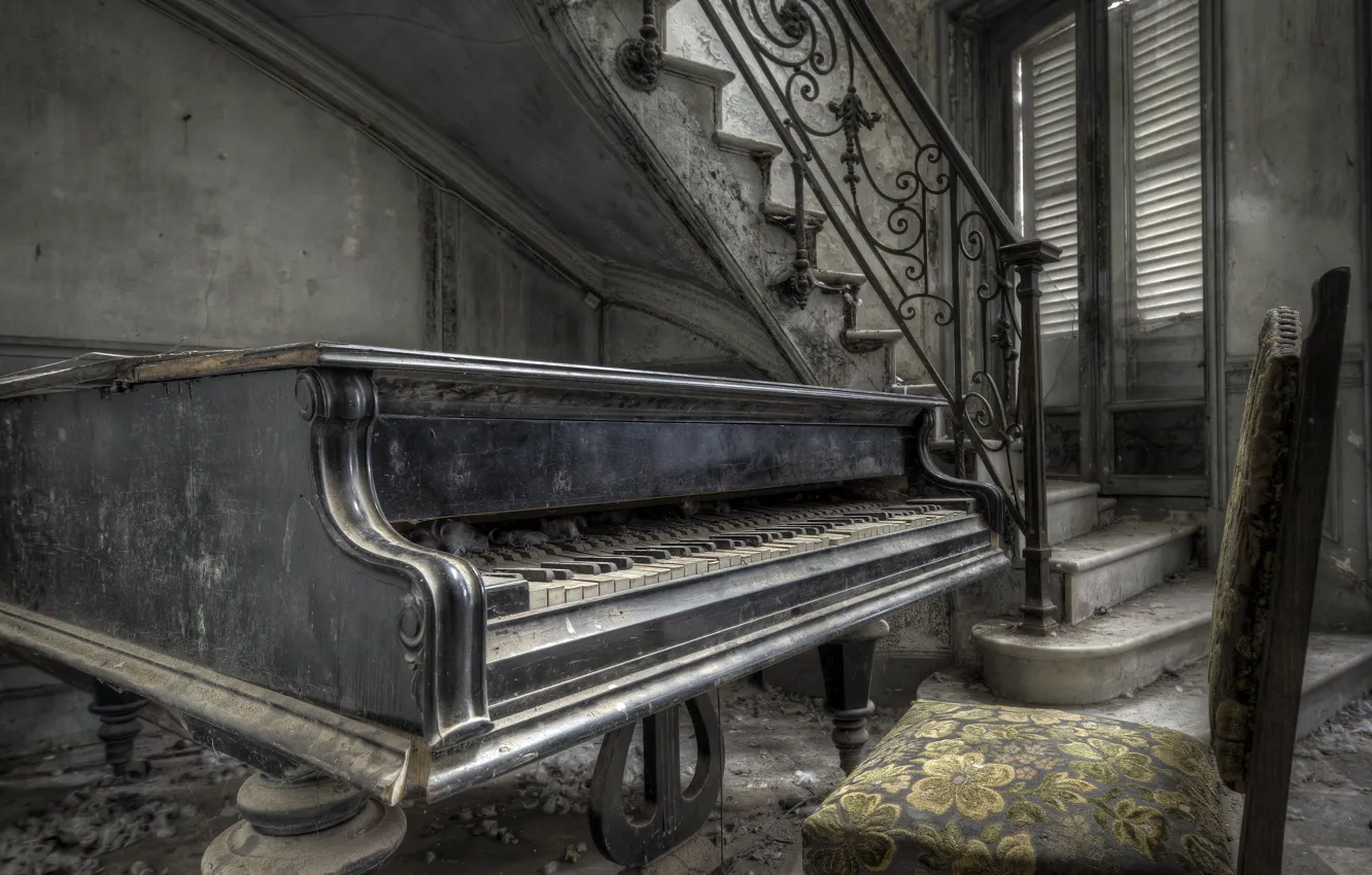 Photo wallpaper music, background, piano