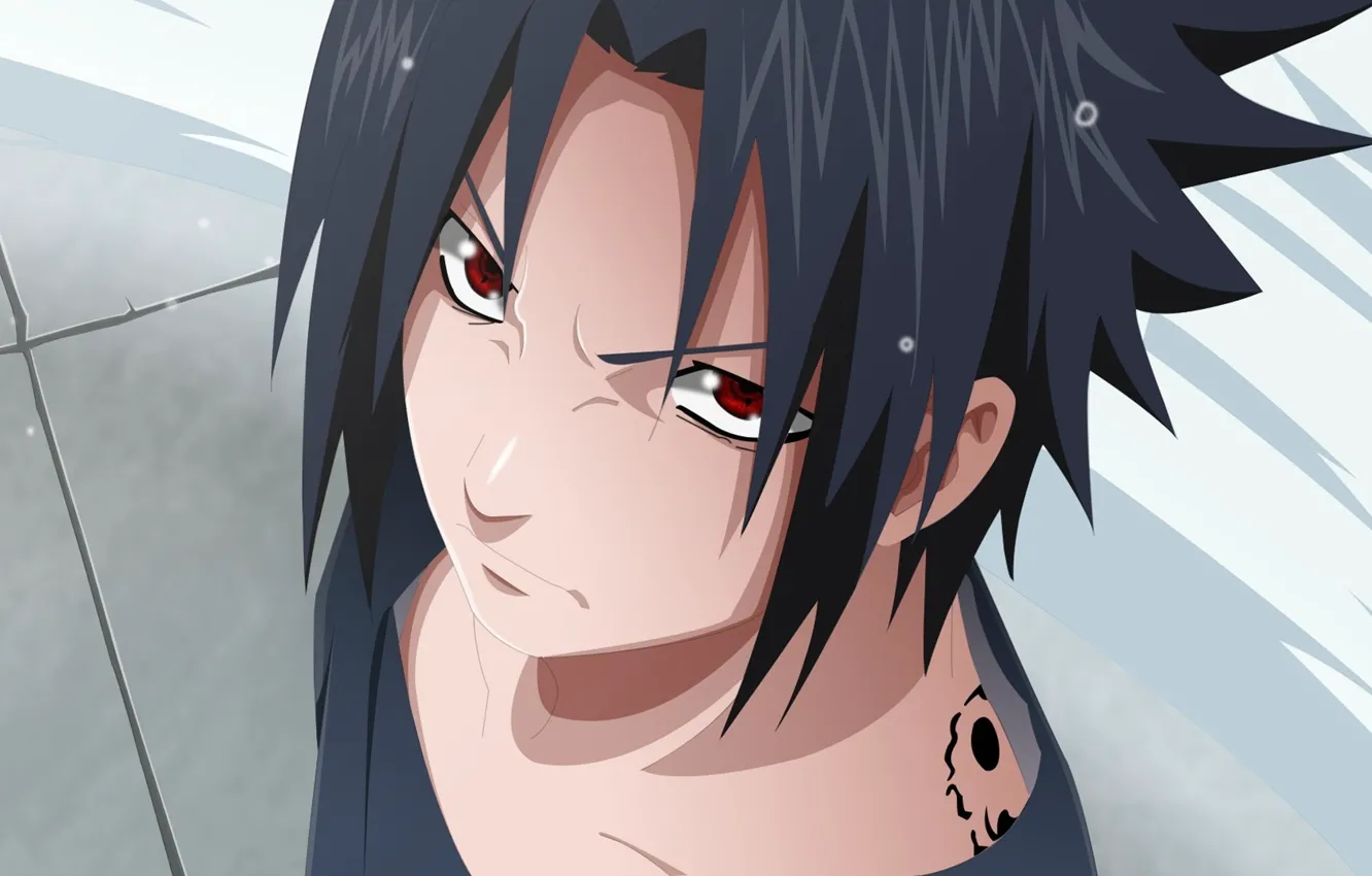 Photo wallpaper Sharingan, Uchiha Sasuke, Naruto: Shippuden