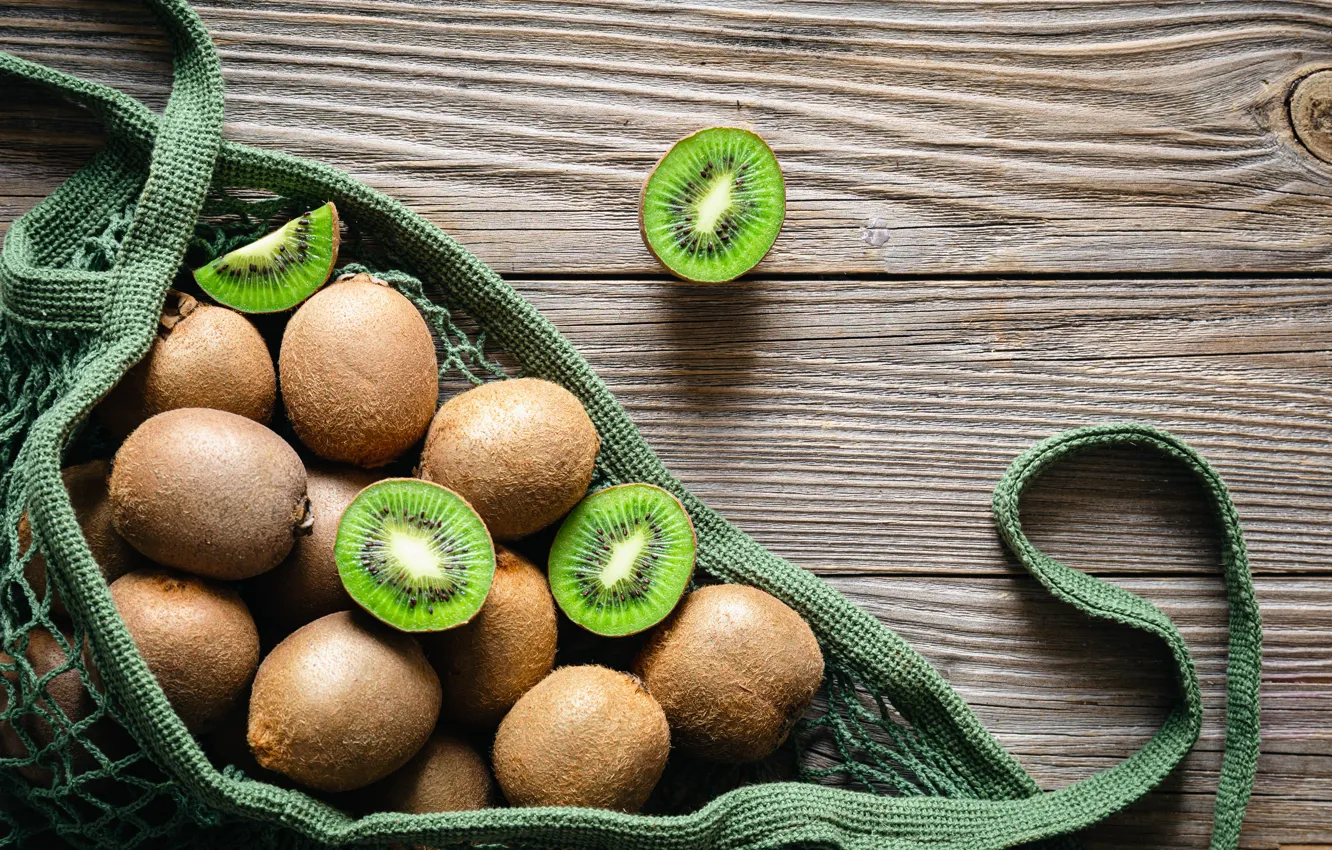 Photo wallpaper mesh, Board, kiwi