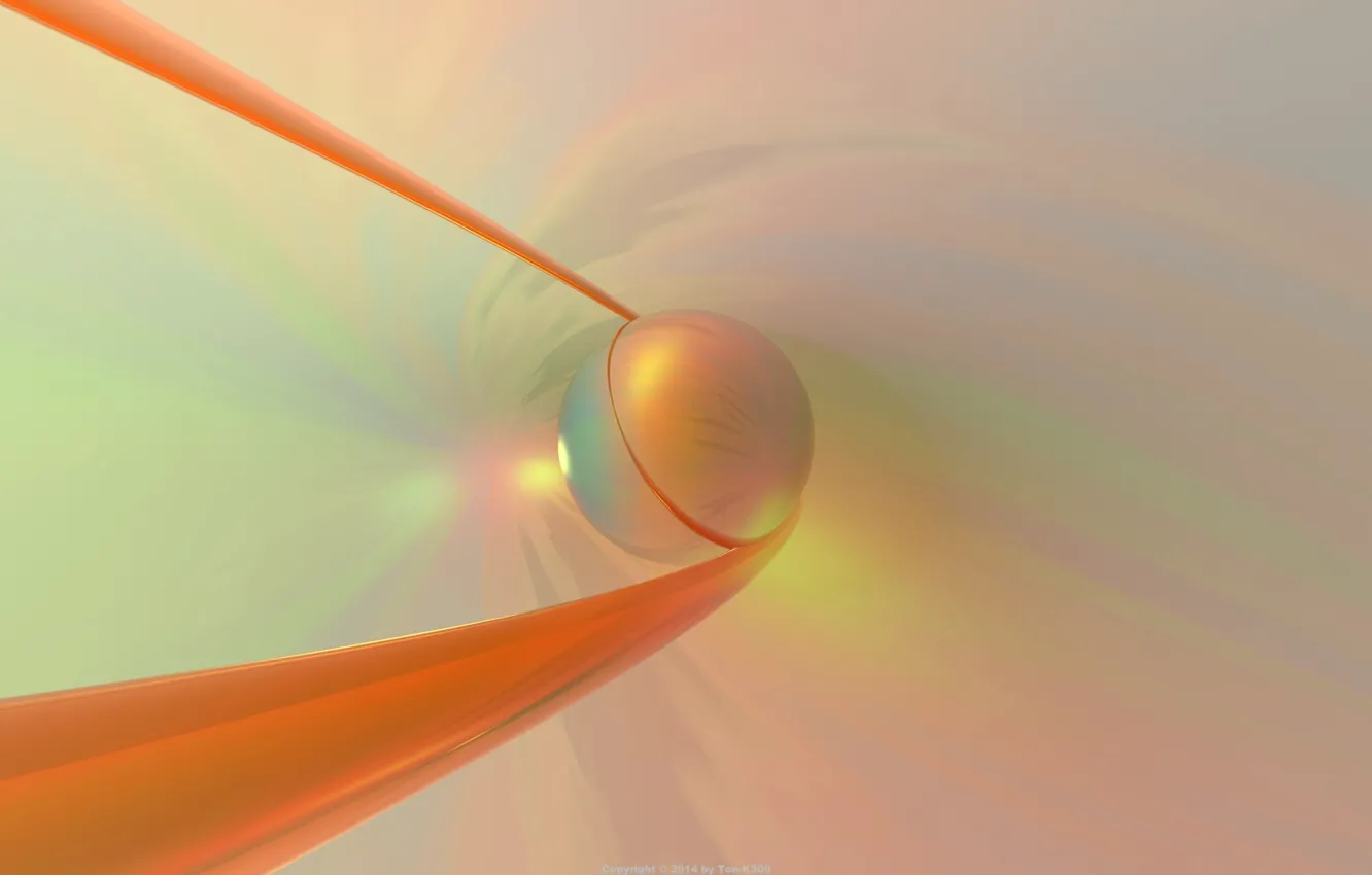 Photo wallpaper line, balls, graphics, lines, graphic, sphere