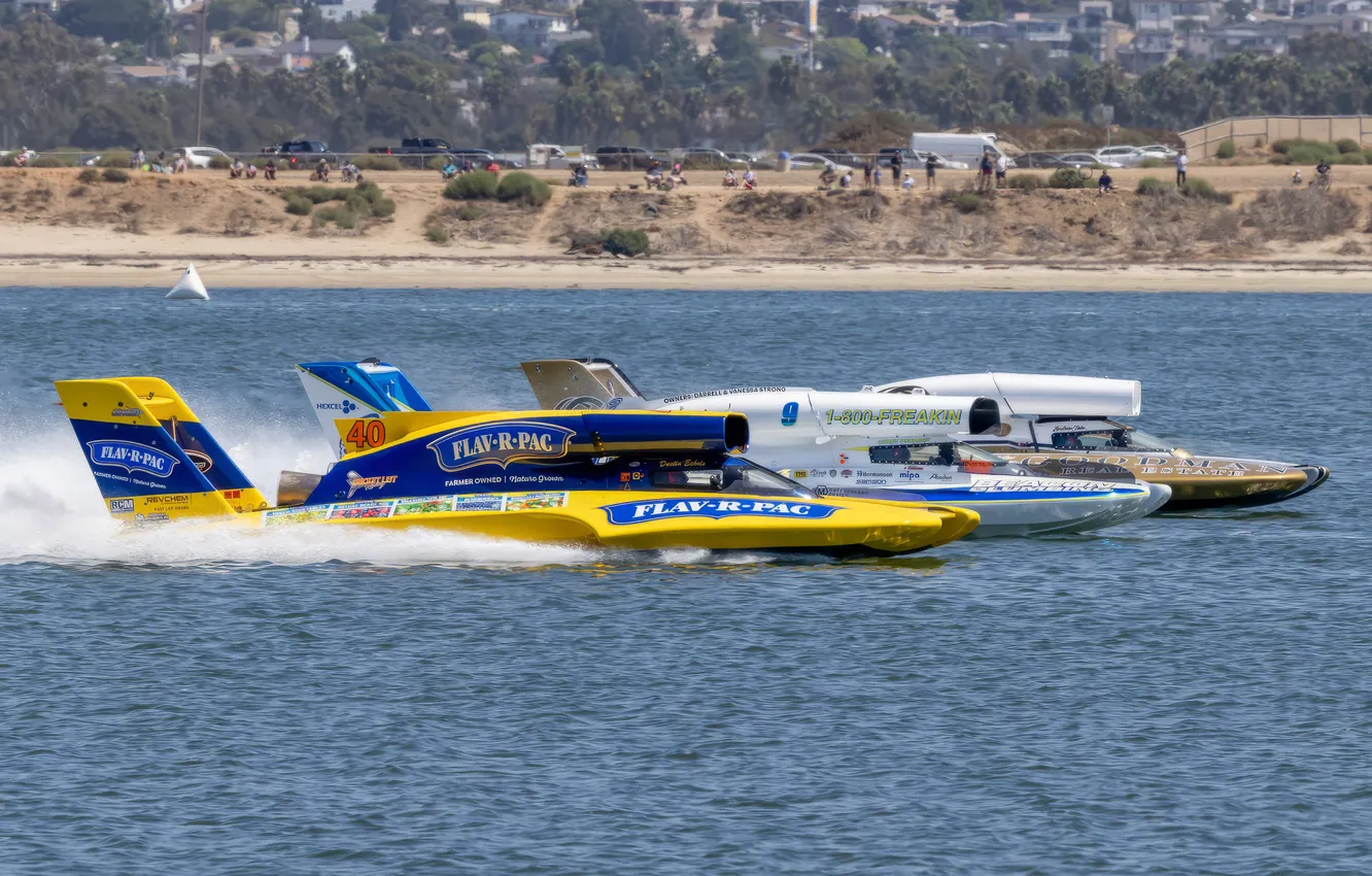 Photo wallpaper race, boat, speed