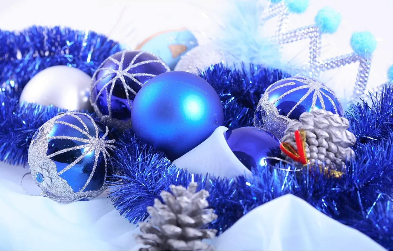 Photo wallpaper balls, new year, Christmas, bumps