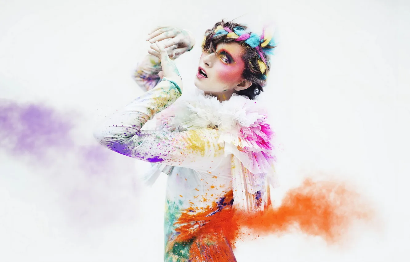 Photo wallpaper look, girl, background