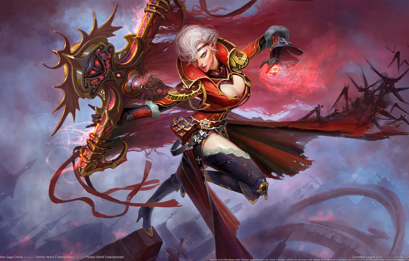 Photo wallpaper girl, magic, elf, Ether Saga Online