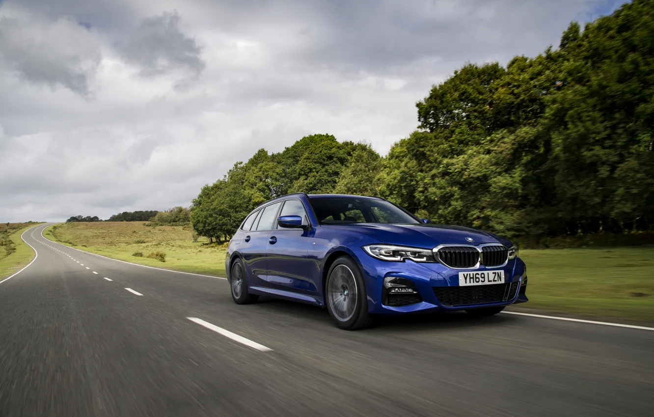 Photo wallpaper BMW, 3-series, universal, on the road, 320d, 3P, 2020, UK version