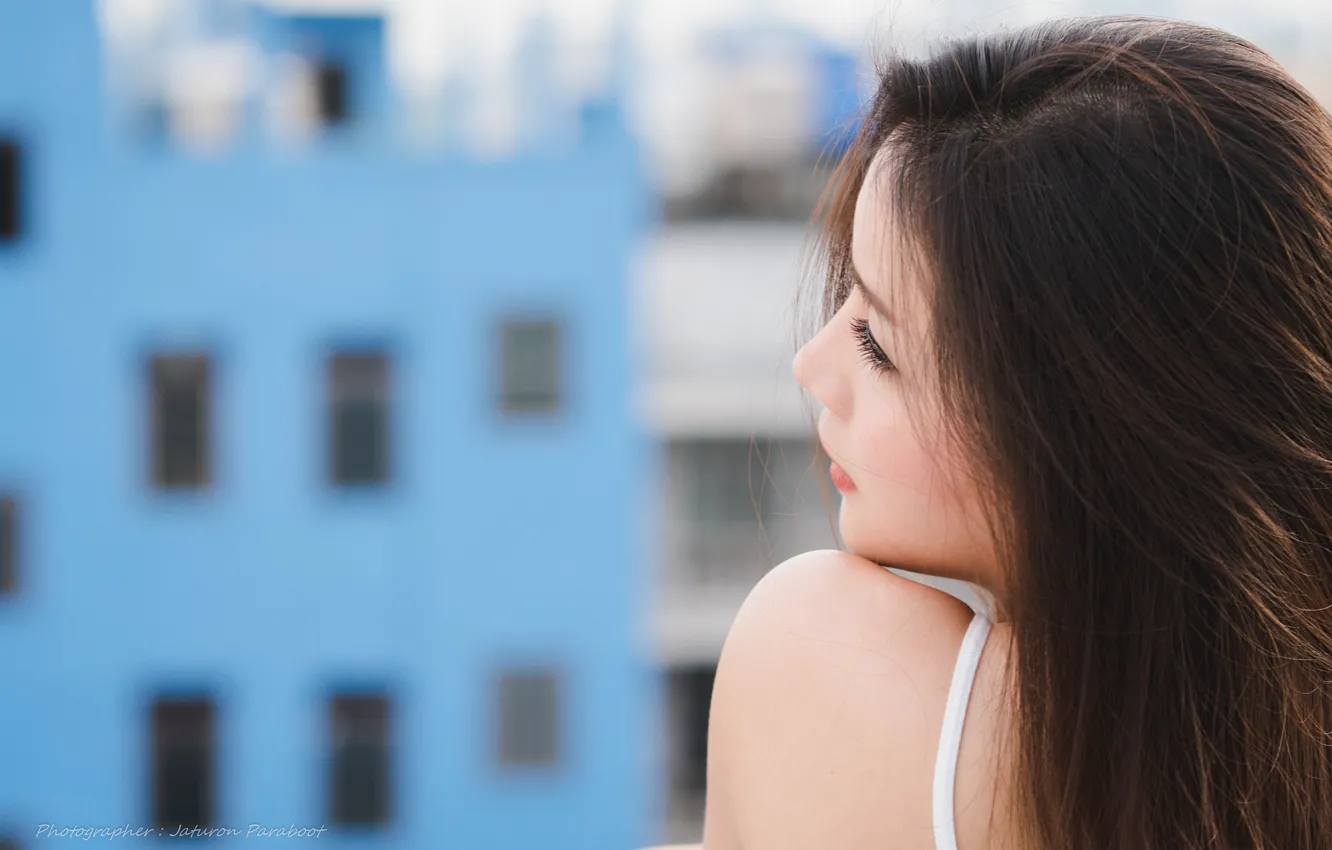 Photo wallpaper girl, woman, asian, cute