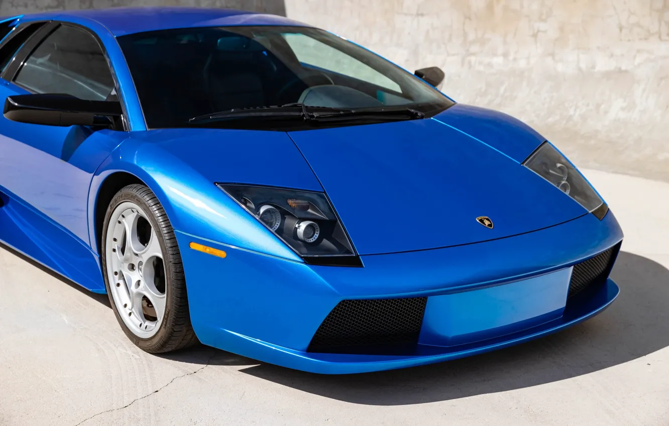 Photo wallpaper Lamborghini, supercar, blue, Lamborghini Murcielago, Murcielago