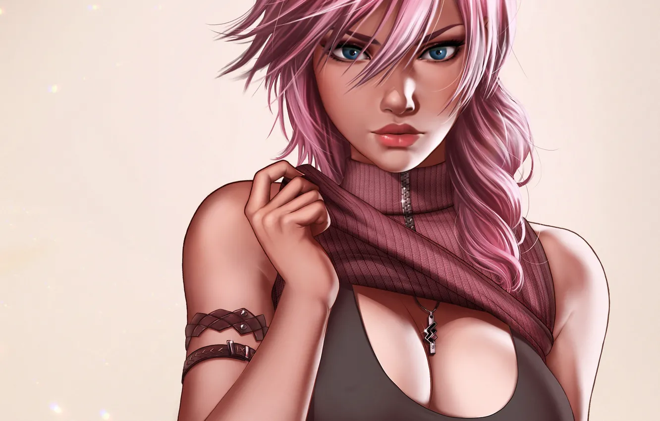Photo wallpaper look, female, Lightning 13