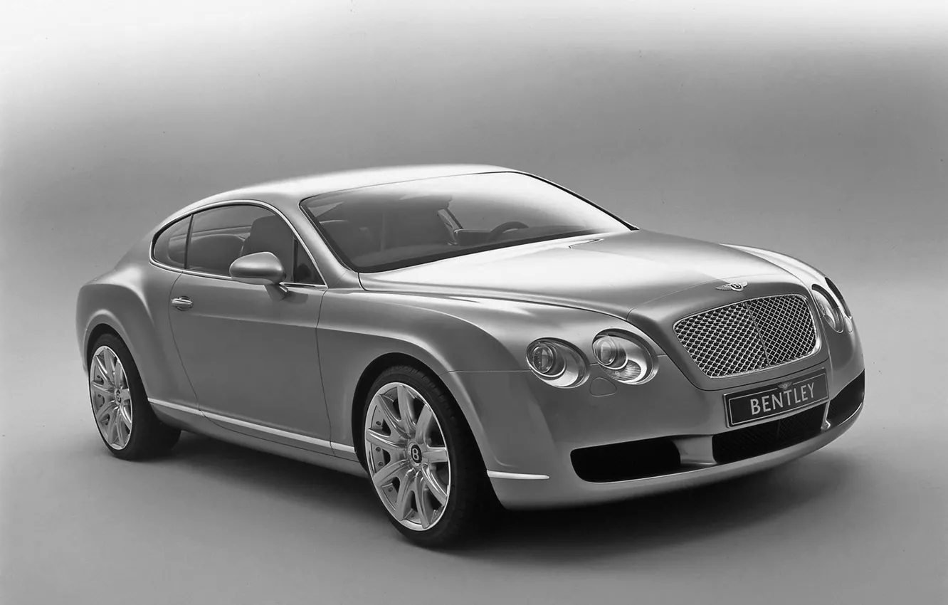 Photo wallpaper auto, Bentley, Continental, B/W