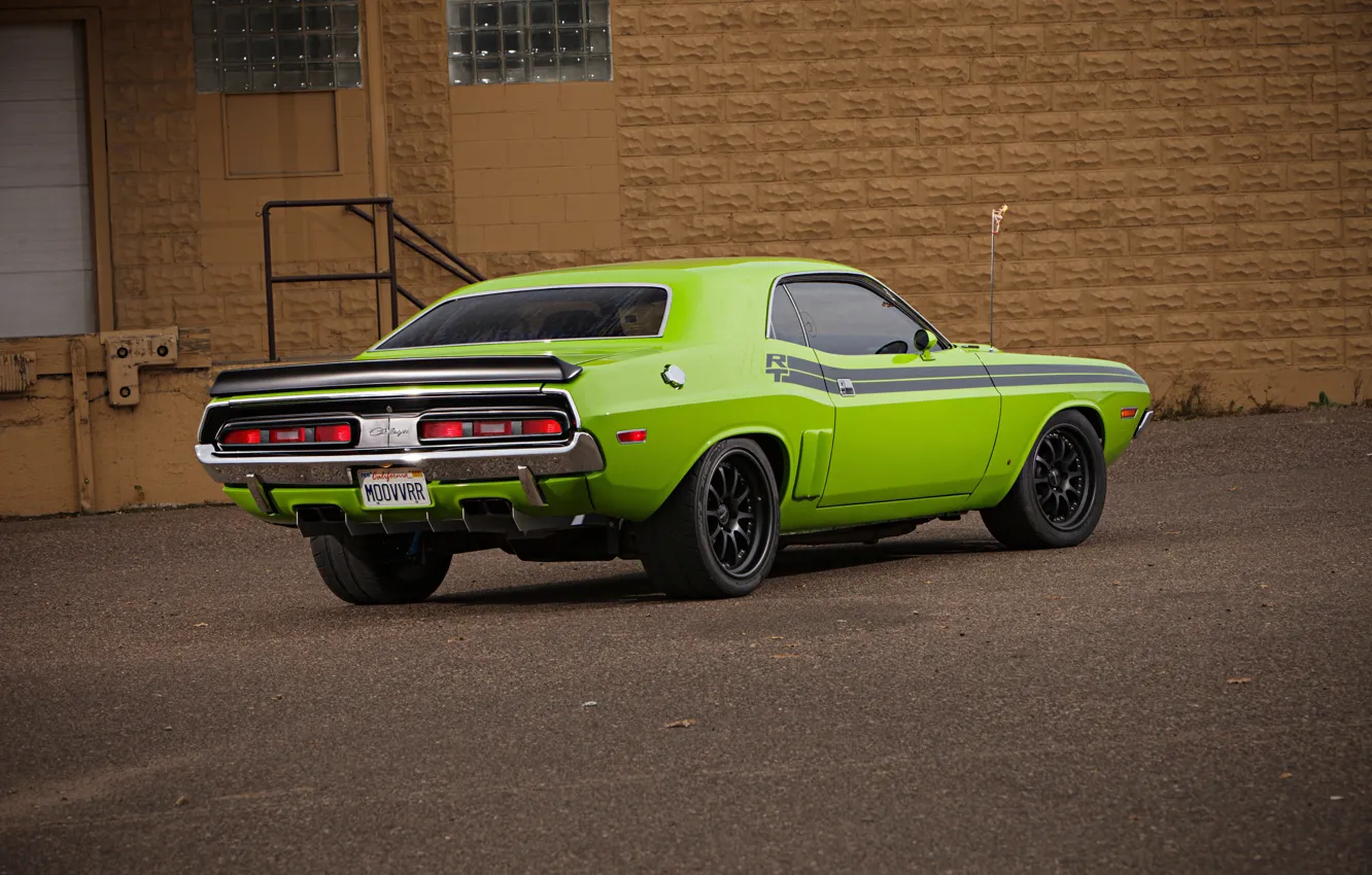Photo wallpaper Classic, Dodge Challenger, Coupe, Muscle car, Hemi, Vehicle