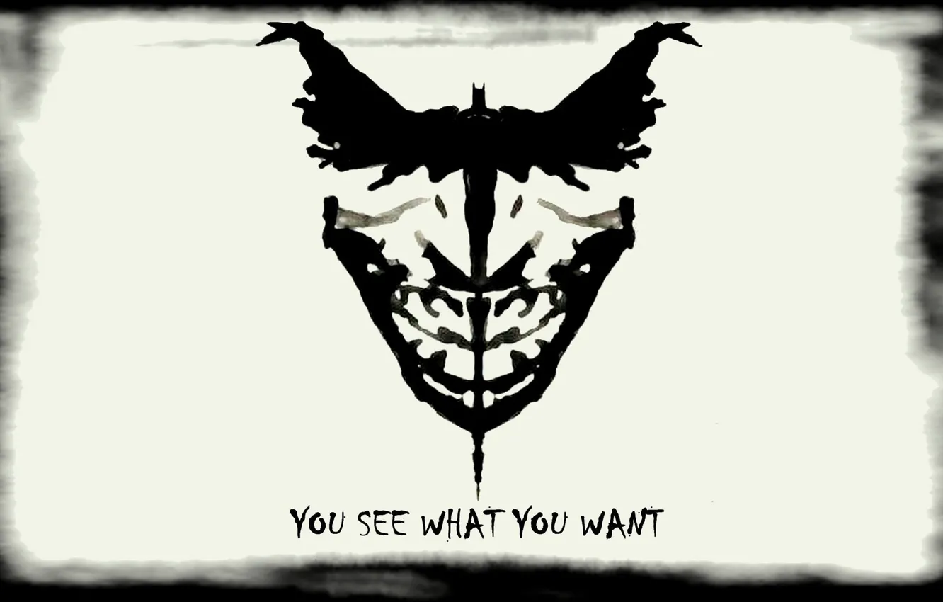 Photo wallpaper white, black, Batman, you, Joker, see, what, want