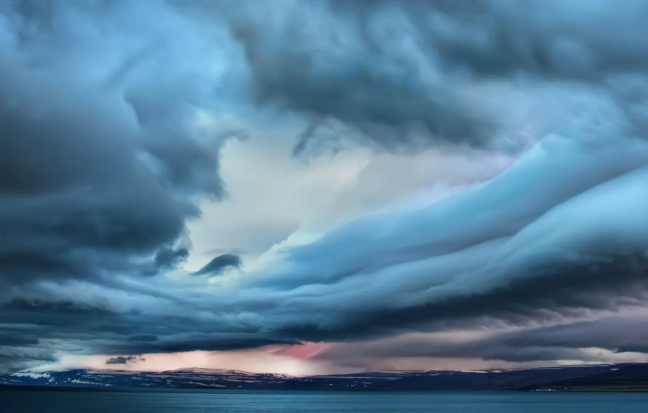 Photo wallpaper sea, landscape, cloud